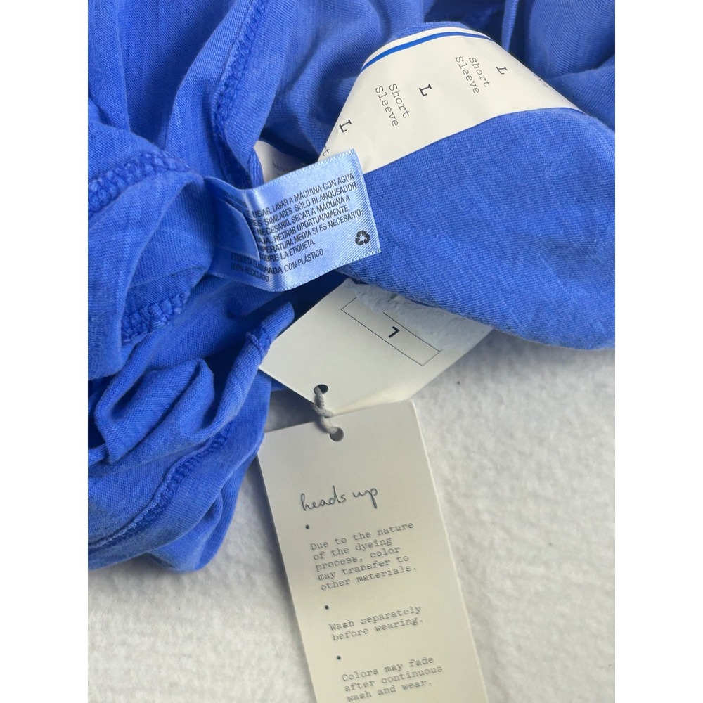 NWT A New Day T-Shirt Women Large Blue Basic Comfy Core Activewear Tee - Picture 9 of 9